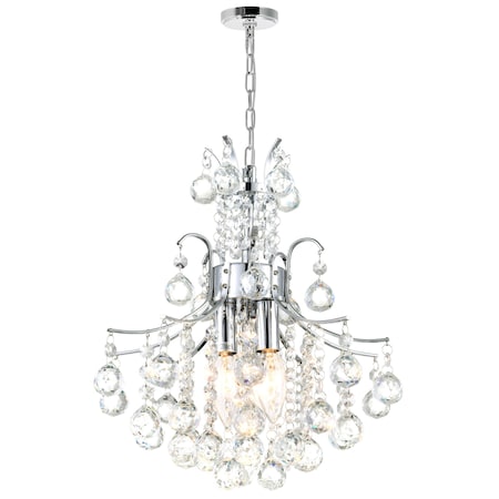Cwi Lighting Princess 3 Light Mini Chandelier With Chrome Finish 8012P12C